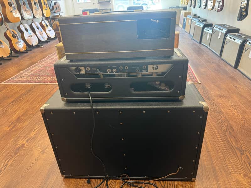 1966 Fender Bandmaster Piggyback Guitar Amp - Black Panel - W/ Premier Reverb