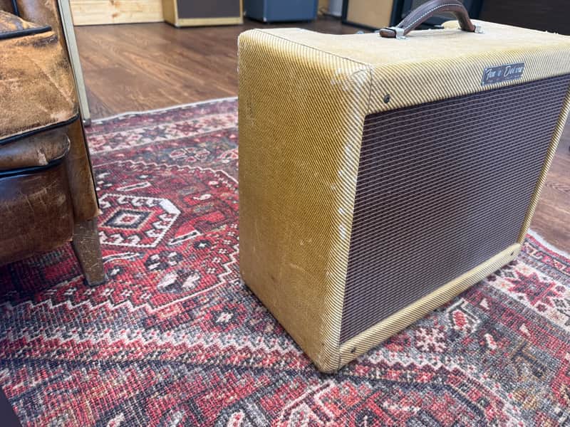 1957 Fender Deluxe 5E3 Narrow Panel 15-Watt 1x12" Guitar Combo - Tweed