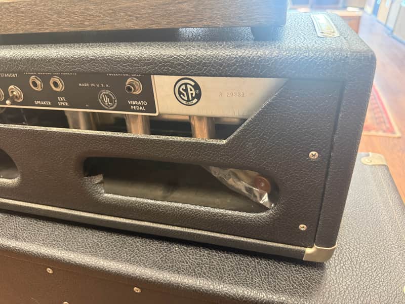 1966 Fender Bandmaster Piggyback Guitar Amp - Black Panel - W/ Premier Reverb