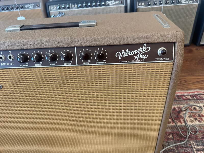 1963 Fender Vibroverb 6G16 Brownface 40-Watt 2x10" Guitar Combo - Brown