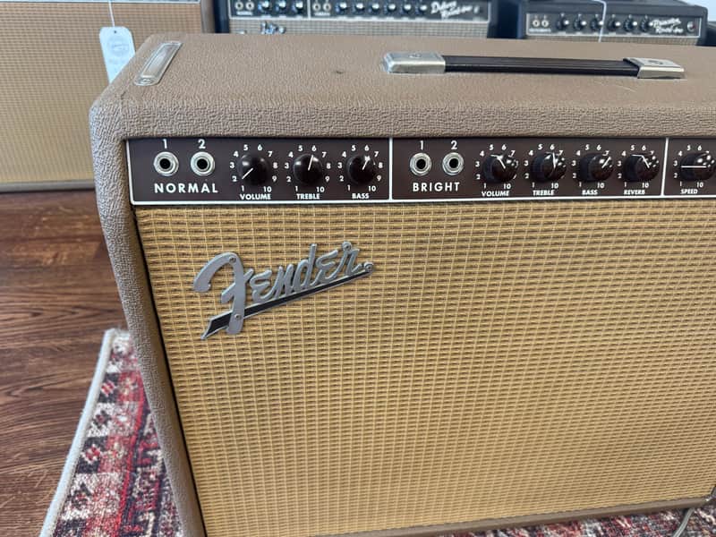 1963 Fender Vibroverb 6G16 Brownface 40-Watt 2x10" Guitar Combo - Brown