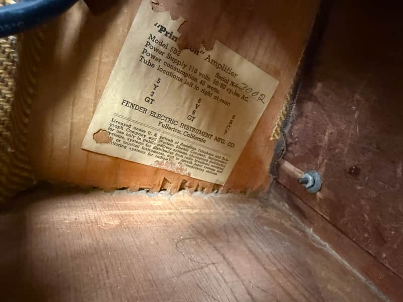 1954 Fender Princeton 5B2 Wide Panel 4-Watt 1x8" Guitar Combo - Tweed