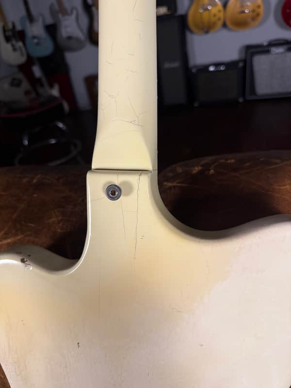 1965 Gibson Firebird VII Non-Reverse - Polaris White Refin