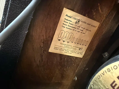 1965 Fender Vibrolux Reverb 2-Channel 35-Watt 2x10" Guitar Combo - Black Panel