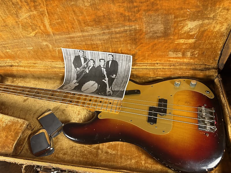 1959 Fender Precision Bass - Sunburst - Gold Anodized Guard - 1 Owner - OHSC