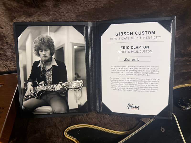 2025 Gibson Custom Shop Murphy Lab Eric Clapton Signature '58 Les Paul Custom Reissue Relic - Ebony