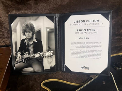 2025 Gibson Custom Shop Murphy Lab Eric Clapton Signature '58 Les Paul Custom Reissue Relic - Ebony