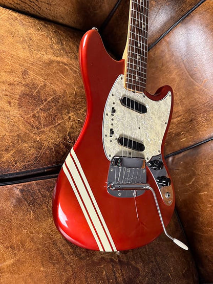 1969 Fender Competition Mustang - Red - Front & Back Stripes