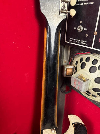 1964 Silvertone 1448 With Case Amp - Black