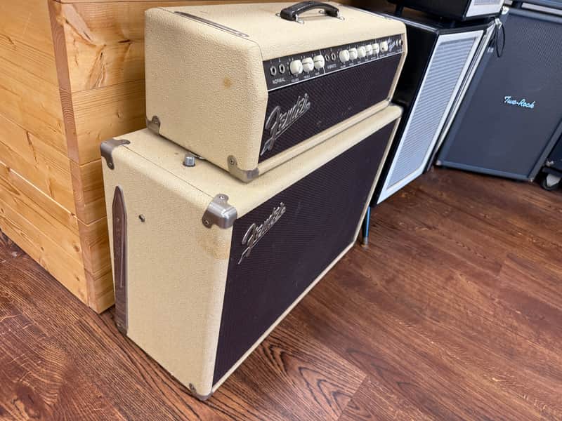 1961 Fender Bandmaster 6G7-A 40-Watt 1x12" Piggyback Guitar Amp - Brown