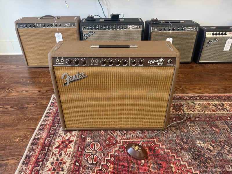 1963 Fender Vibroverb 6G16 Brownface 40-Watt 2x10" Guitar Combo - Brown
