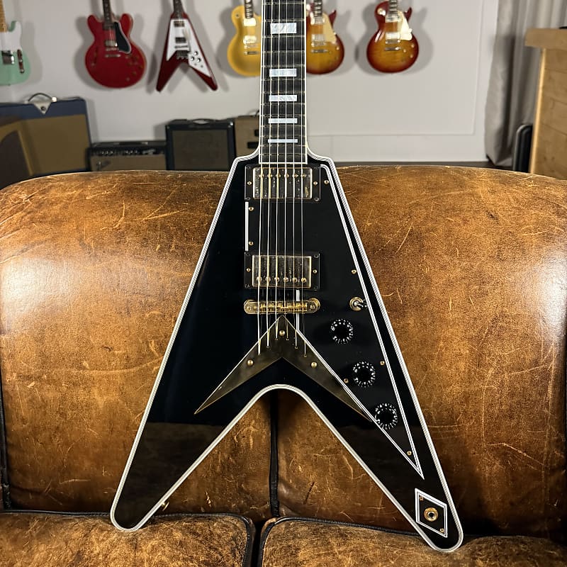 2017 Gibson Custom Shop Flying V Custom - Black