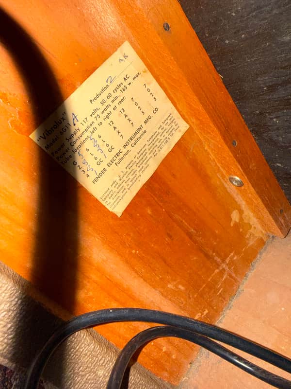 1962 Fender Vibrolux 6G11 Brownface 30-Watt 1x12" Guitar Combo - Brown