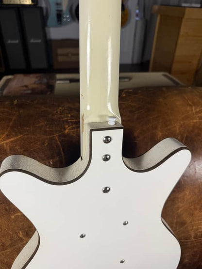1960's Danelectro 6026 DC-2 Deluxe Double Pickup Shorthorn - White