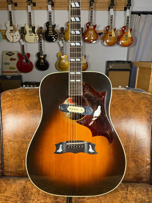 1980 Gibson Dove - Vintage Sunburst - DeArmond Pickup - OHSC