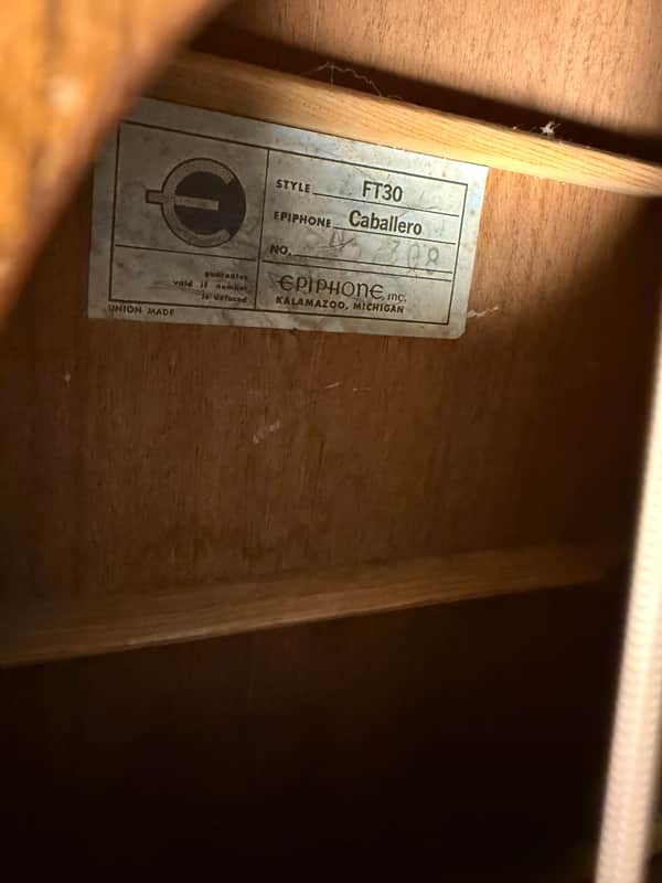 1966  Epiphone FT-30 Caballero - Natural Satin