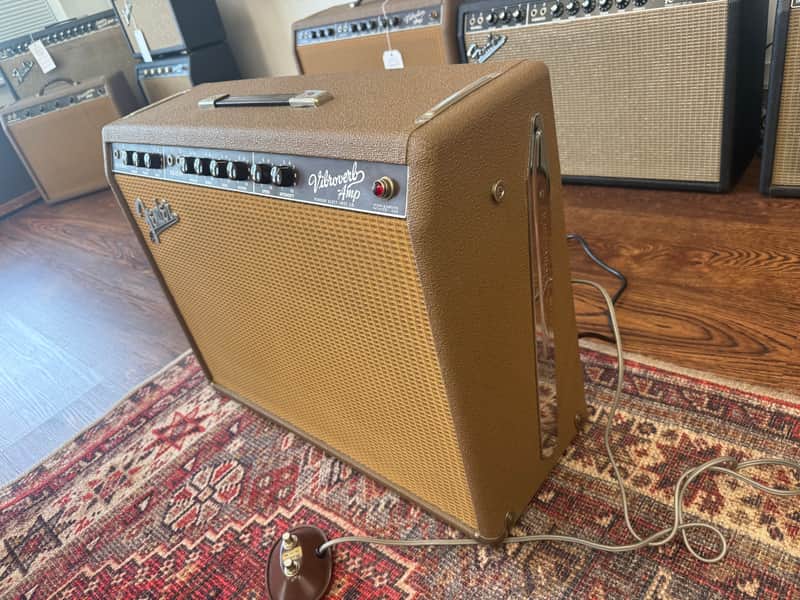 1963 Fender Vibroverb 6G16 Brownface 40-Watt 2x10" Guitar Combo - Brown