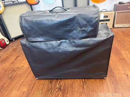 1966 Fender Bandmaster Piggyback Guitar Amp - Black Panel - W/ Premier Reverb