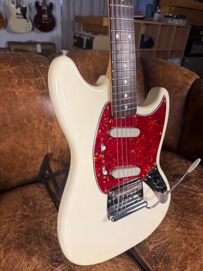 1967 Fender Mustang Guitar - Olympic White - OHSC