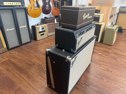 1966 Fender Bandmaster Piggyback Guitar Amp - Black Panel - W/ Premier Reverb