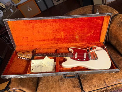 1967 Fender Mustang Guitar - Olympic White - OHSC