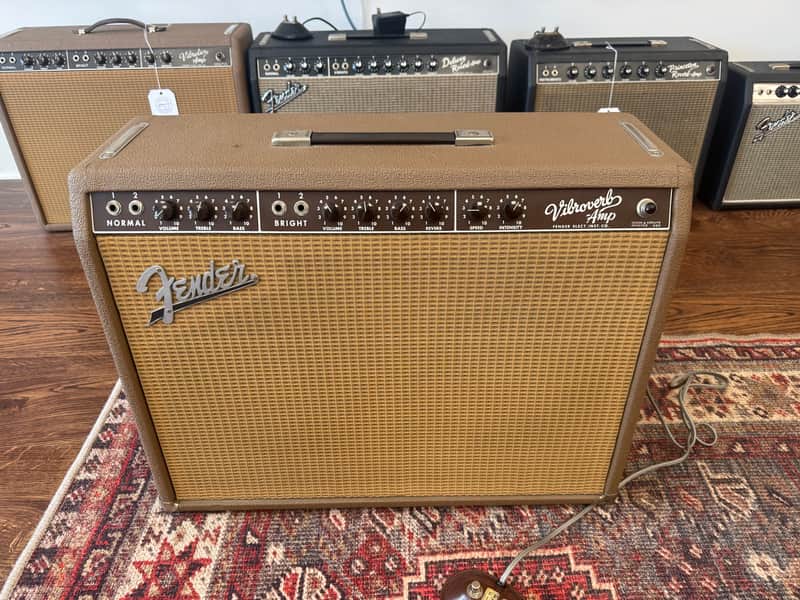 1963 Fender Vibroverb 6G16 Brownface 40-Watt 2x10" Guitar Combo - Brown