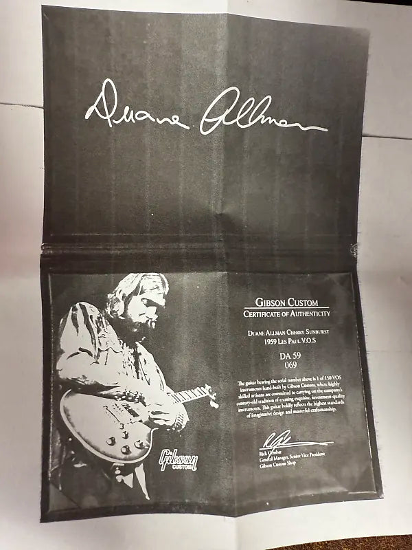 2013 Gibson Custom Shop Duane Allman '59 Les Paul Standard - VOS Double Dirty Lemon Burst
