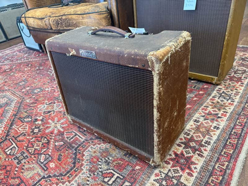 1956 Fender Deluxe 5E3 Narrow Panel 15-Watt 1x12" Guitar Combo - Tweed