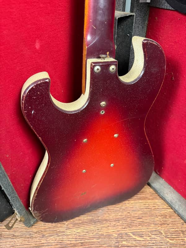 1965 Silvertone 1457 with Case Amp - Red Burst