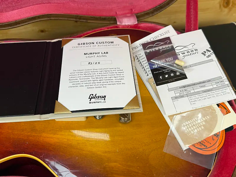 2022 Gibson Custom Shop Wildwood Spec ‘58 Les Paul Murphy Lab - Factory Burst