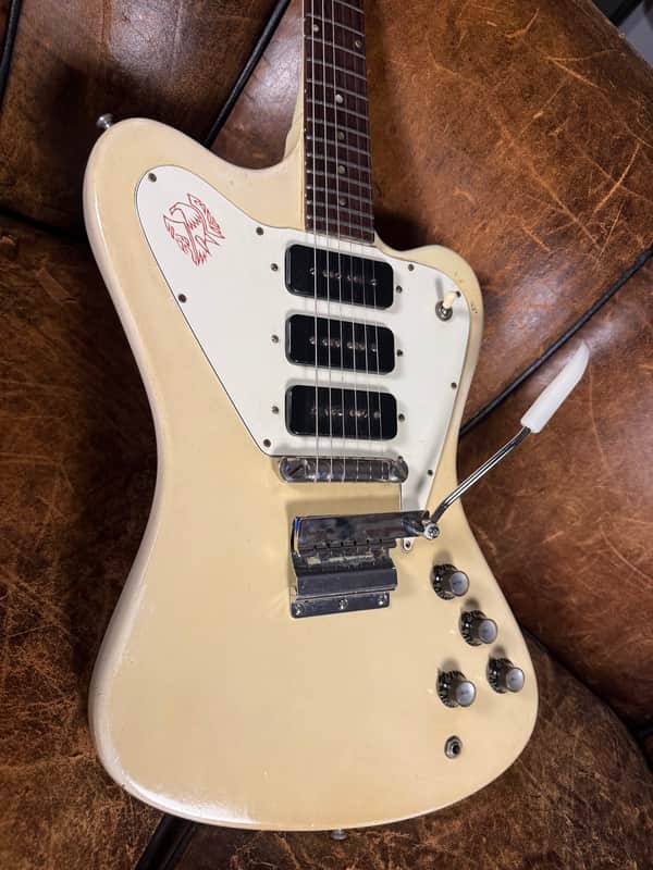 1965 Gibson Firebird VII Non-Reverse - Polaris White Refin