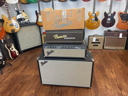 1966 Fender Bandmaster Piggyback Guitar Amp - Black Panel - W/ Premier Reverb