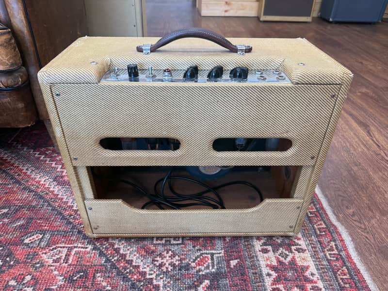1957 Fender Deluxe 5E3 Narrow Panel 15-Watt 1x12" Guitar Combo - Tweed