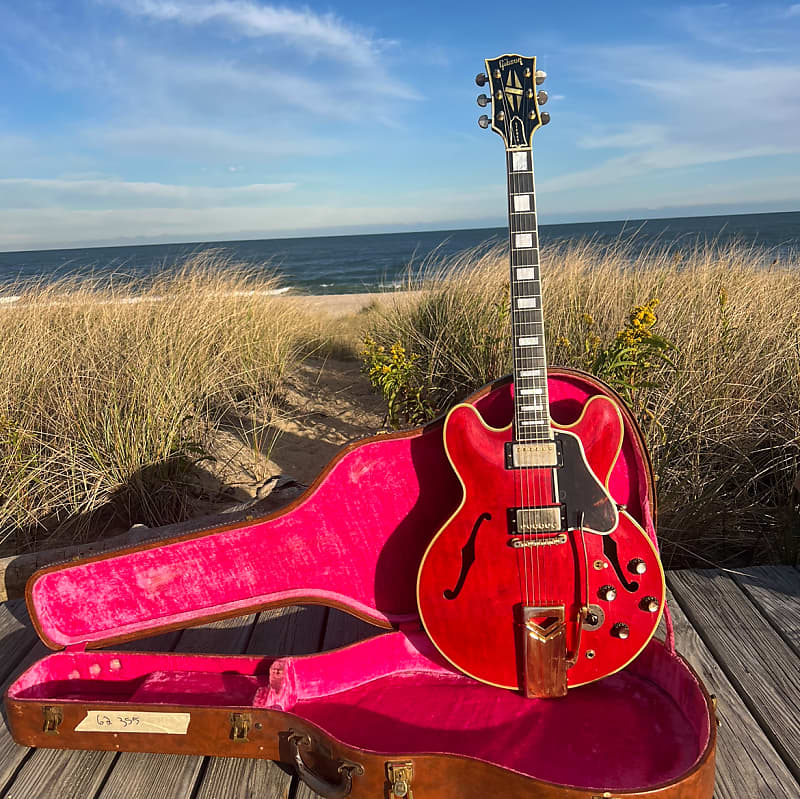 1962 Gibson ES-355TDSV with Sideways Vibrola - Cherry - OHSC