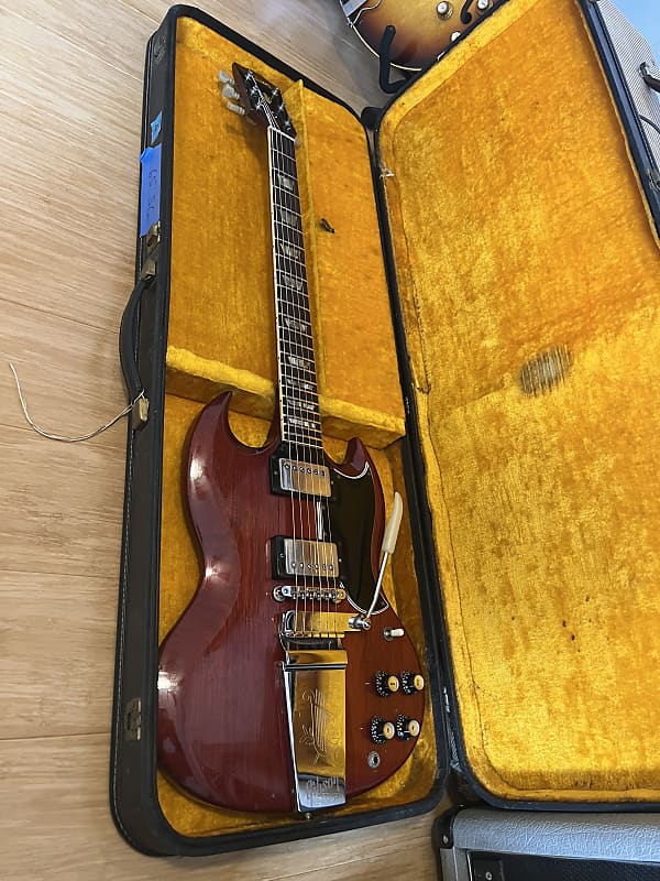 Gibson SG Standard with Maestro Vibrola 1965 - Cherry Wide Nut OHSC