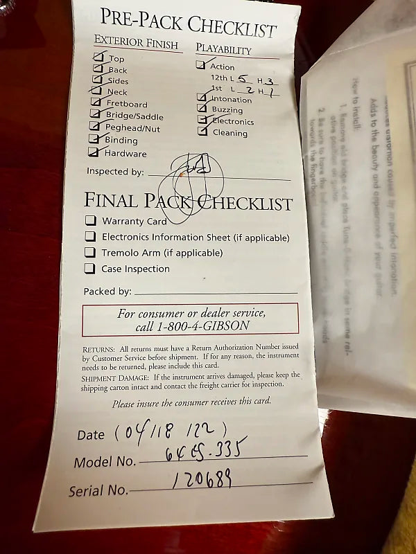 2022 Gibson Custom Shop Murphy Lab '64 ES-335 Reissue Ultra Light Aged