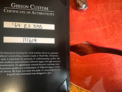 2021 Gibson Custom Shop PSL ‘64 ES-335 Reissue - Watermelon Red