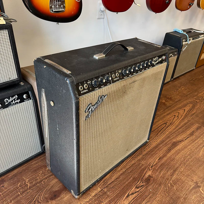 1965 Fender Super Reverb 2-Channel 40-Watt 4x10" Guitar Combo - Black Panel