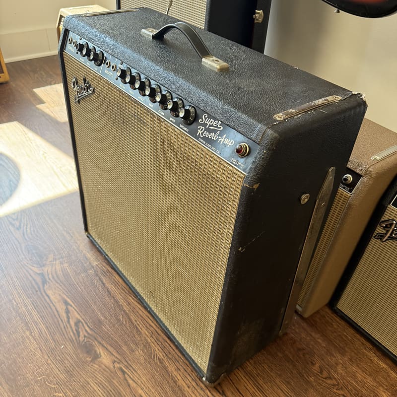 1965 Fender Super Reverb 2-Channel 40-Watt 4x10" Guitar Combo - Black Panel