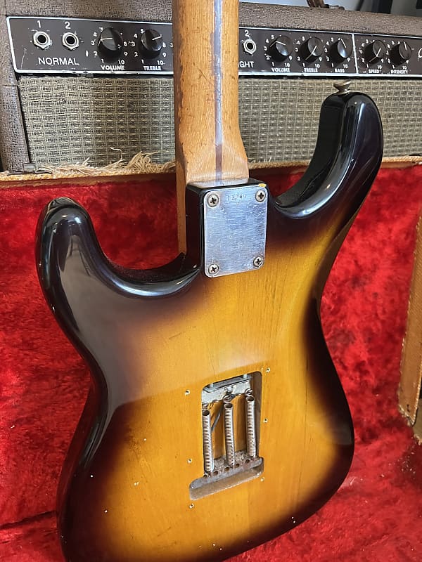 1956 Fender Stratocaster - 2 Tone Sunburst Body Only Refin - OHSC