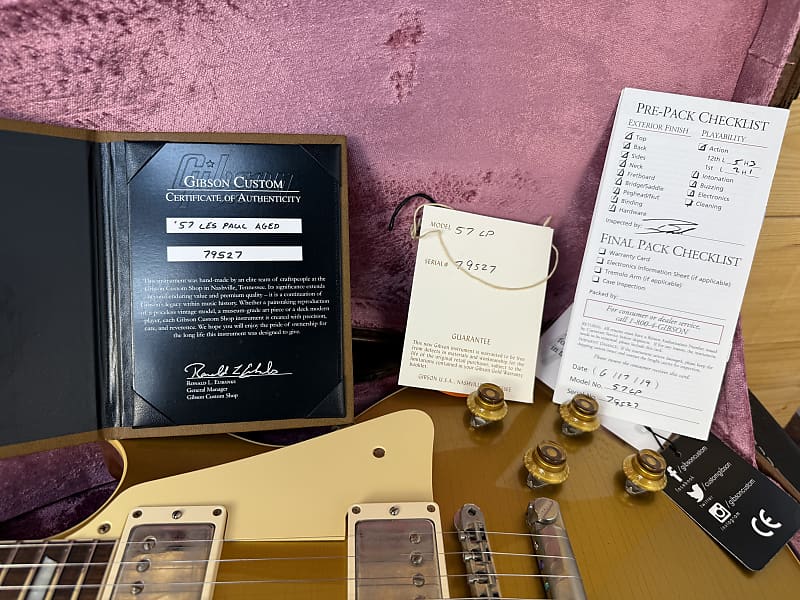 2019 Gibson Custom Shop ‘57 Reissue Les Paul Standard Aged - Goldtop