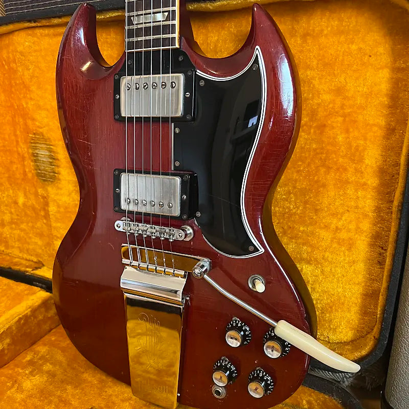 Gibson SG Standard with Maestro Vibrola 1965 - Cherry Wide Nut OHSC