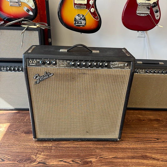 1965 Fender Super Reverb 2-Channel 40-Watt 4x10" Guitar Combo - Black Panel