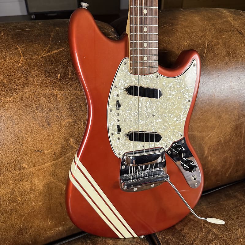 1969 Fender Competition Mustang - Red - Front & Back Stripes