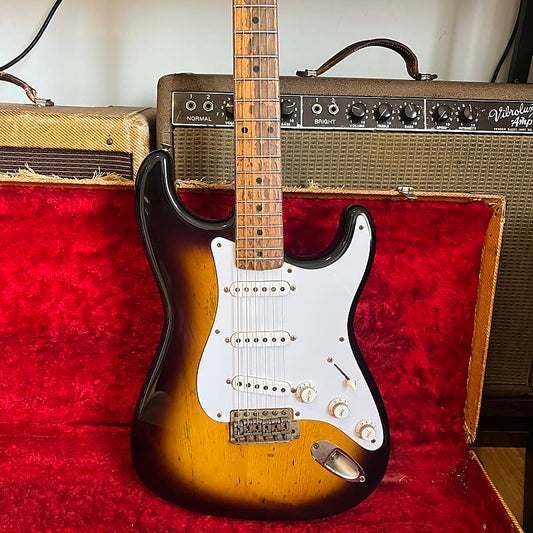 1956 Fender Stratocaster - 2 Tone Sunburst Body Only Refin - OHSC