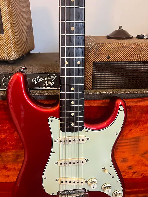 Fender Stratocaster 1963 - Candy Apple Red Refin - OHSC