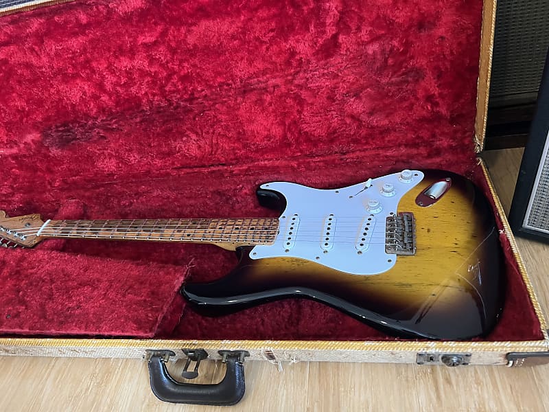 1956 Fender Stratocaster - 2 Tone Sunburst Body Only Refin - OHSC