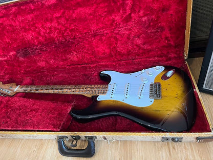 1956 Fender Stratocaster - 2 Tone Sunburst Body Only Refin - OHSC