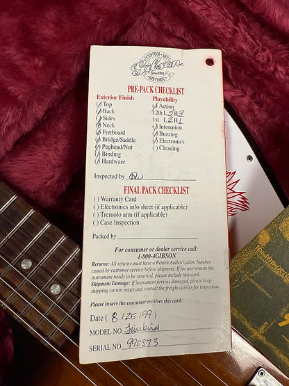 1999 Gibson Custom Shop '63 Firebird I Reissue - Vintage Sunburst - OHSC