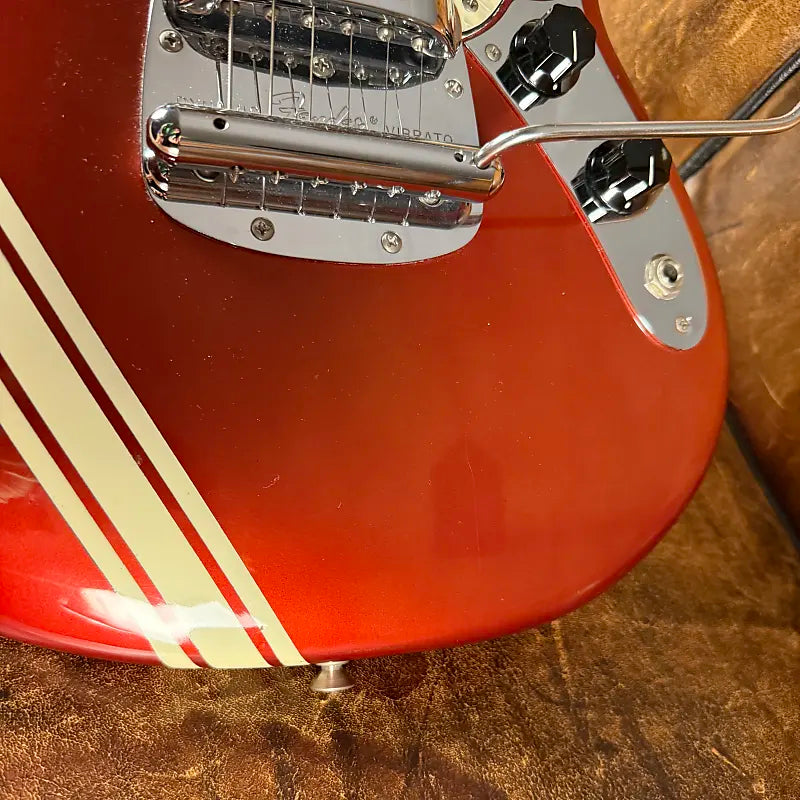 1969 Fender Competition Mustang - Red - Front & Back Stripes